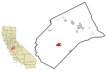 Merced County California Incorporated and Unincorporated areas Los Banos Highlighted